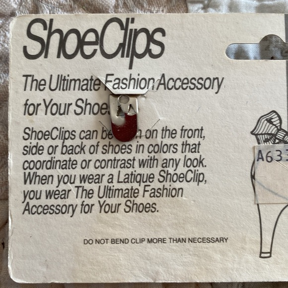 VINTAGE shoe clips black knots NWT NIP NEW - Picture 3 of 4